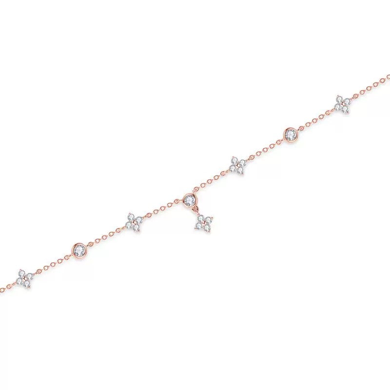 Four-Leaf Clover Sparkle Bracelet