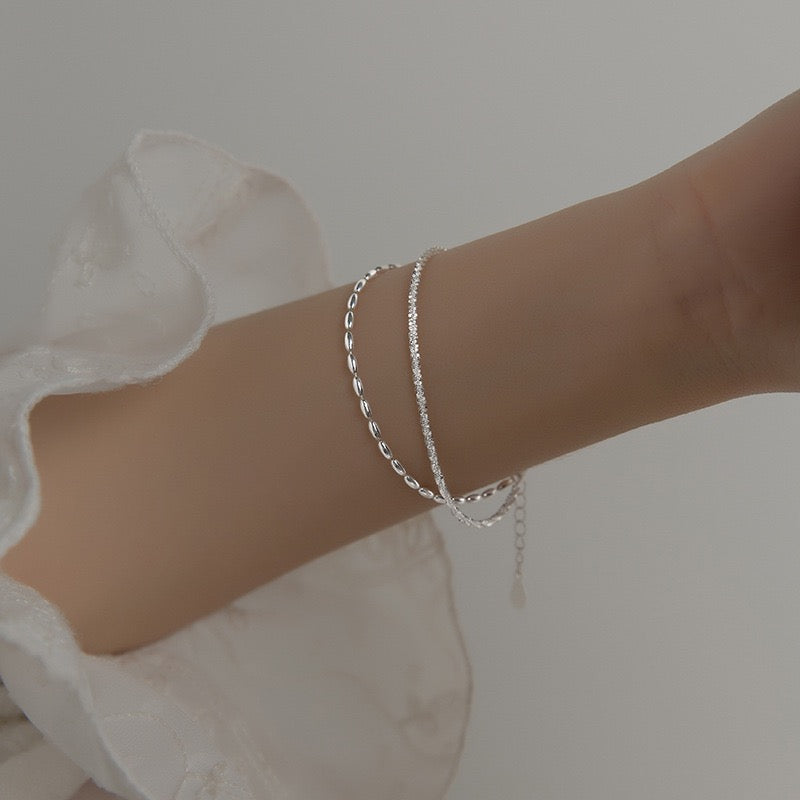 Double-Layer Sparkle Bracelet | 925 Sterling Silver