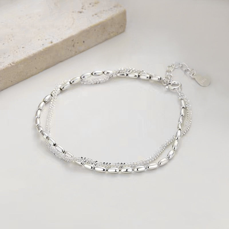 Double-Layer Sparkle Bracelet | 925 Sterling Silver