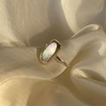 Iridescent Mother-of-Pearl Open Ring